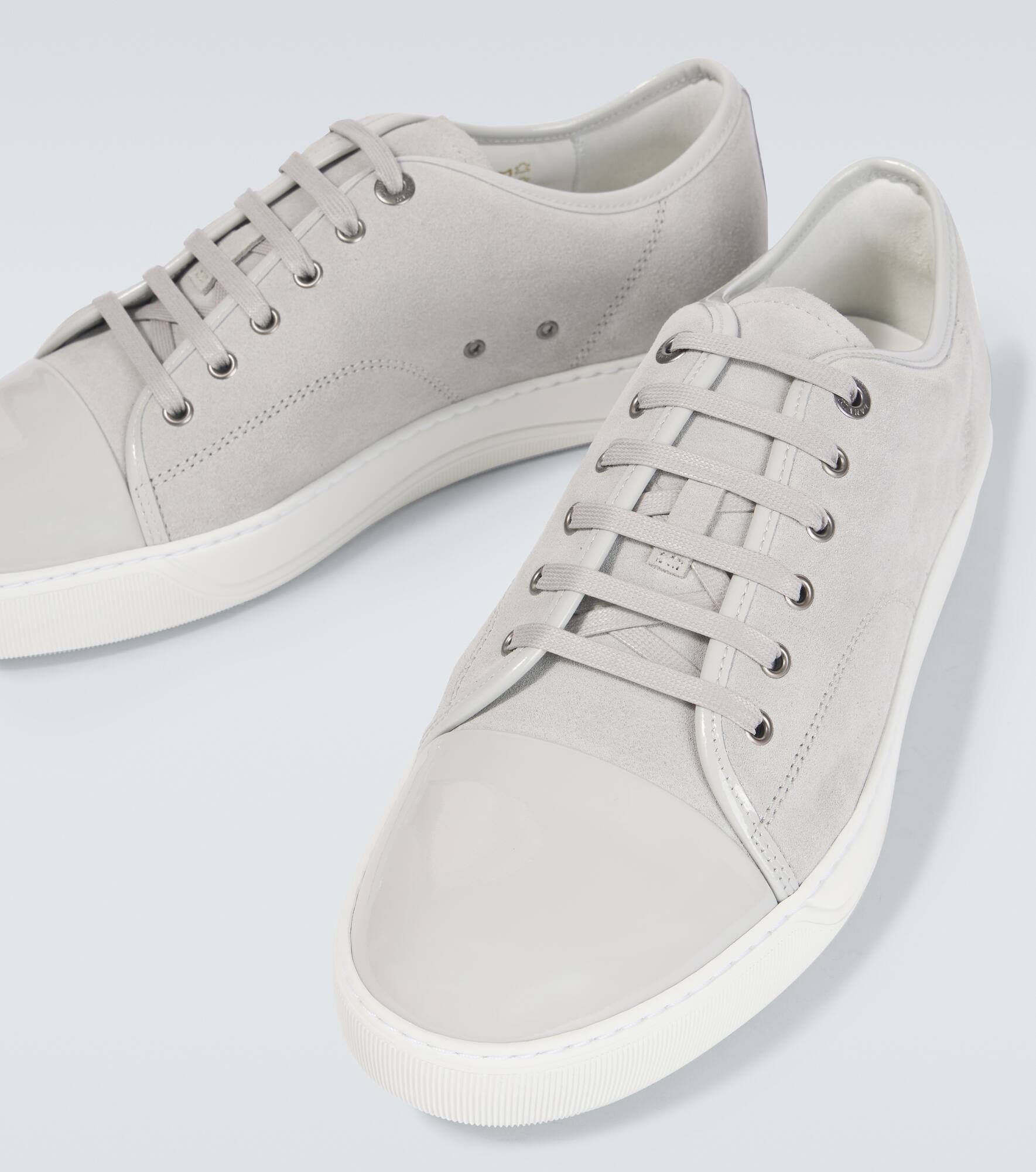 DBB1 leather-trimmed suede sneakers - 3