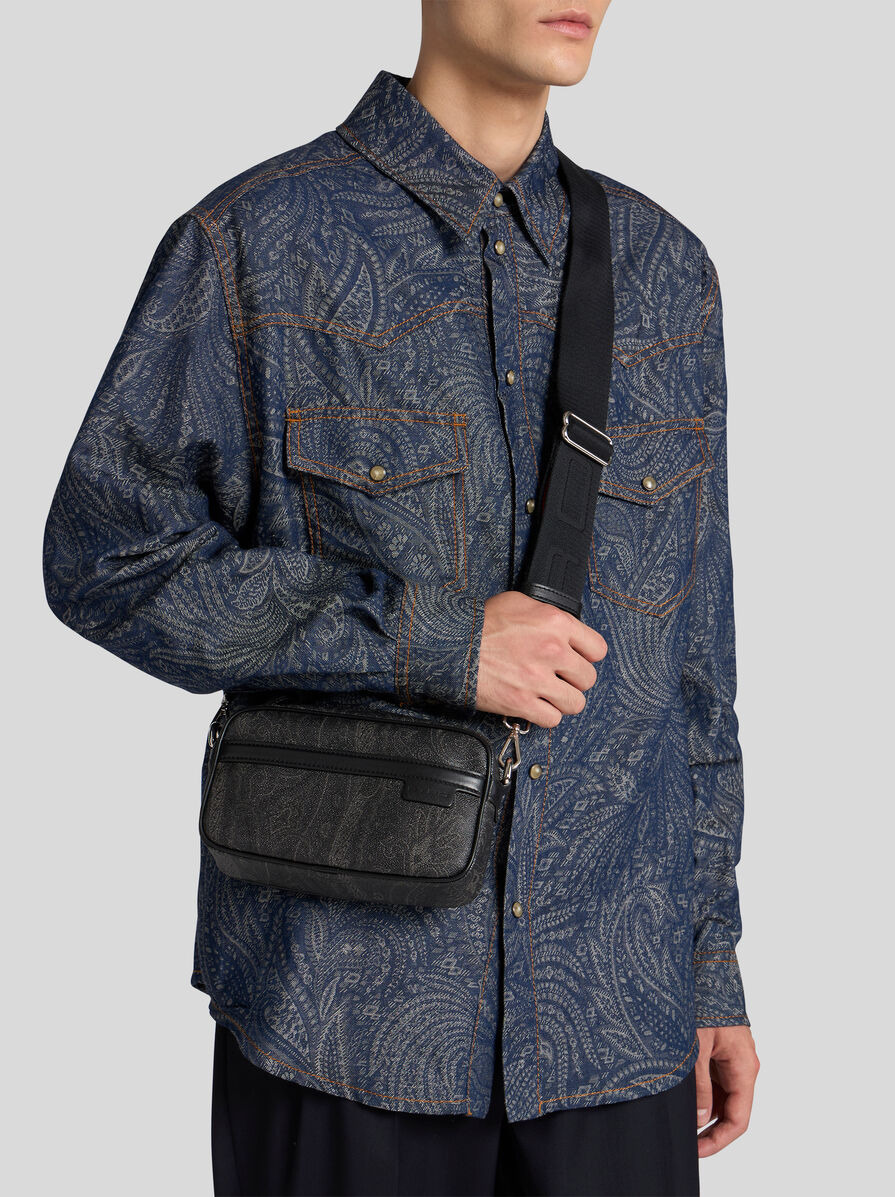 MINI CAMERA CASE WITH SHOULDER STRAP AND PAISLEY MOTIF - 2