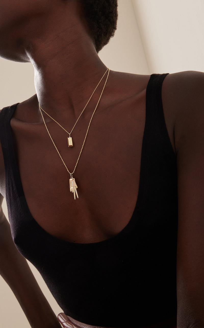 SYDNEY EVAN 14K Gold Charm Necklace gold outlook