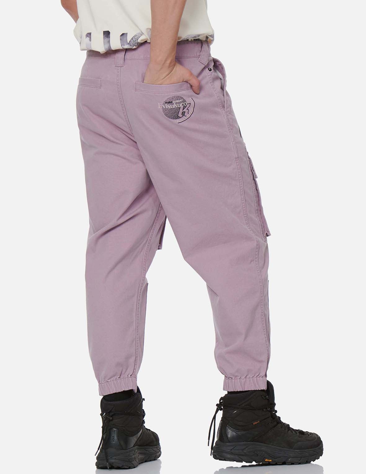 Brocade-pattern Embroidery Cargo Jogger Pants - 8