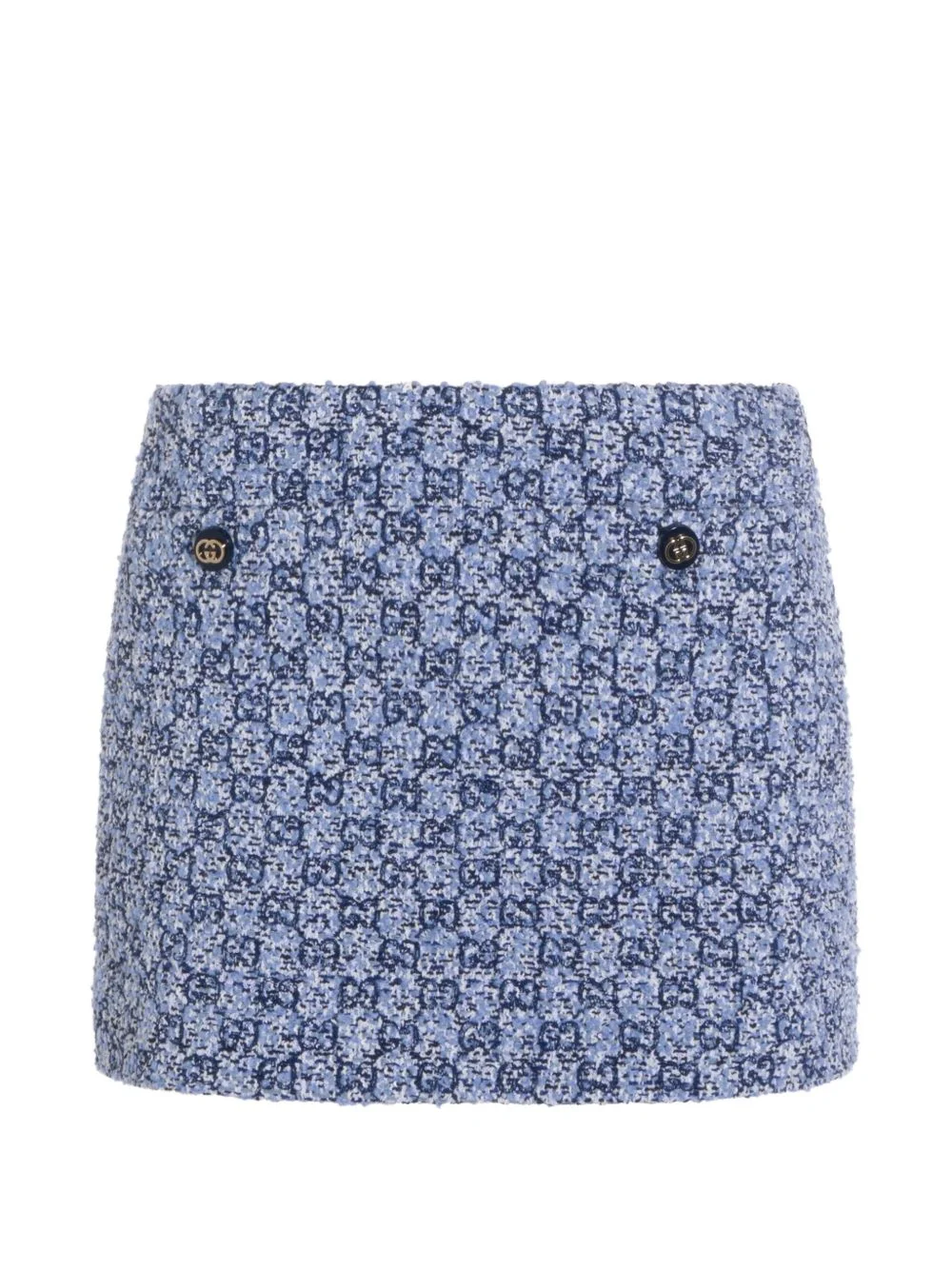 button patterned mini skirt - 1
