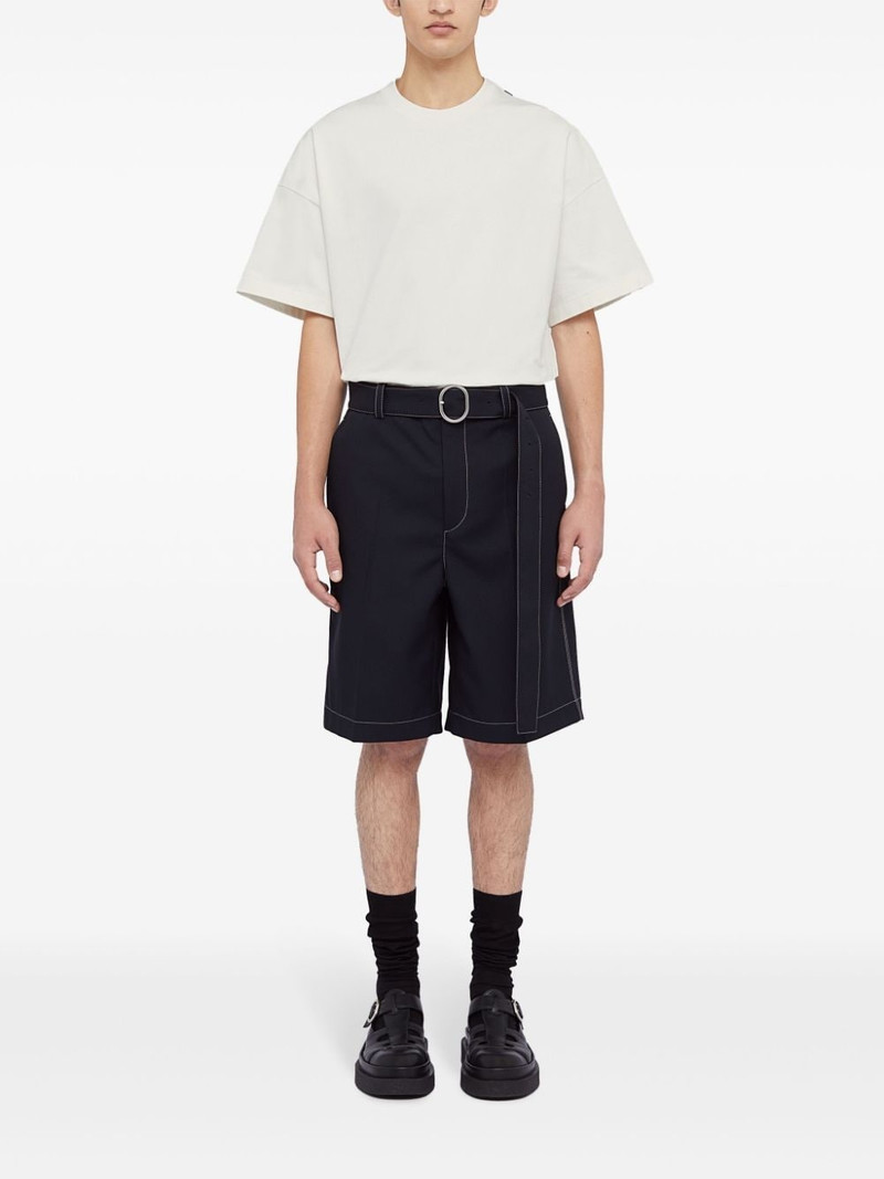 Jil Sander belted pleated shorts outlook