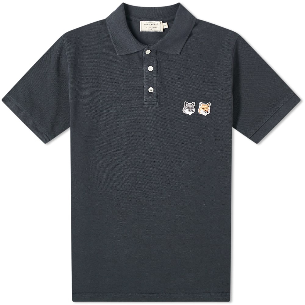 Maison Kitsuné Double Fox Head Patch Polo - 1