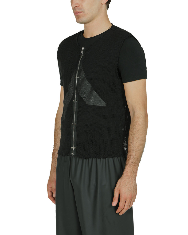 ZIP-UP LOGO MESH VEST 3