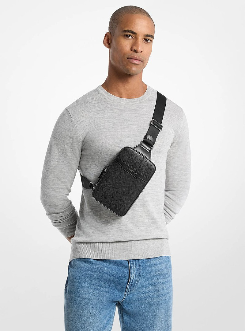 Cooper Medium Pebbled Leather Sling Pack 4