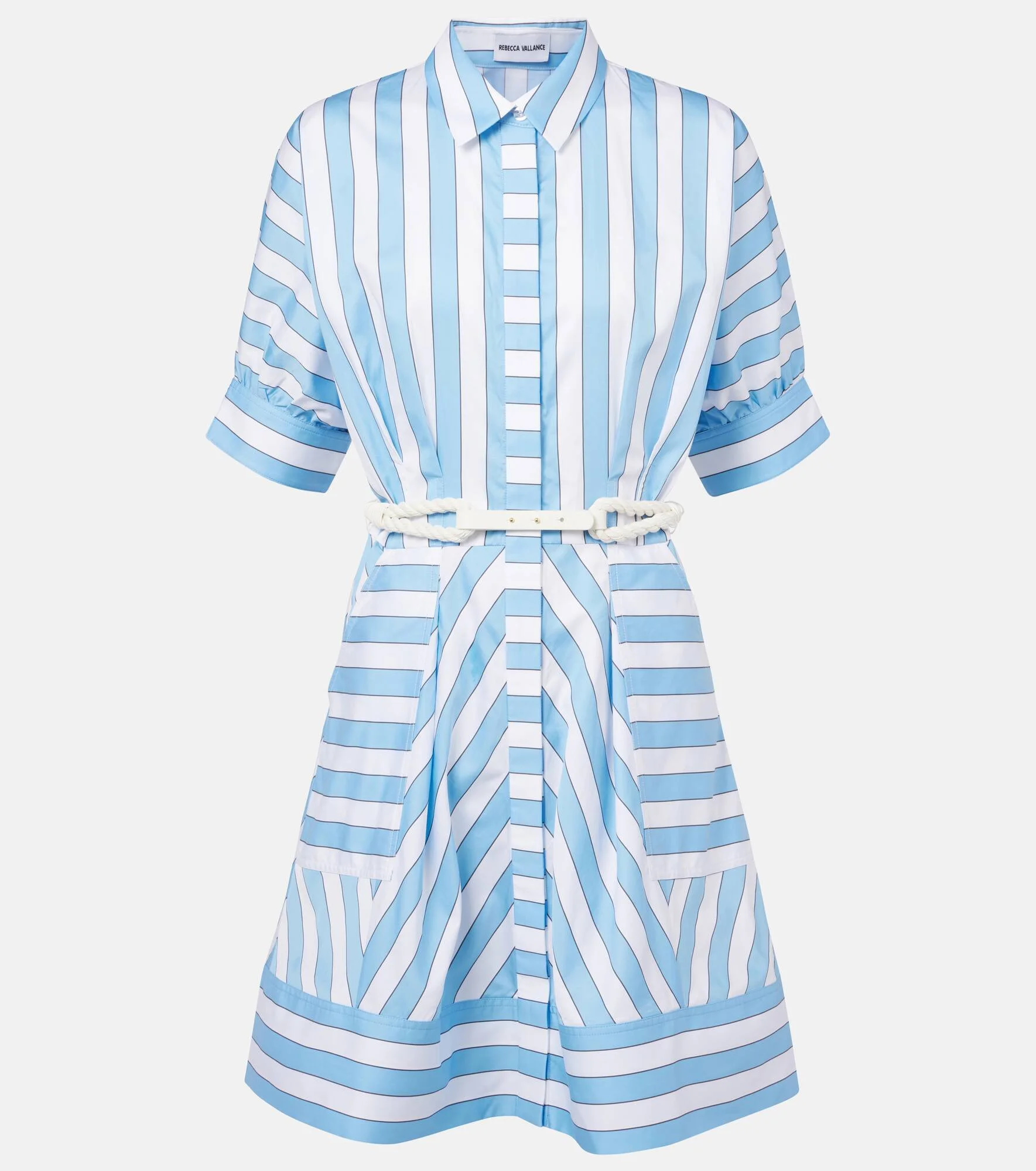Nilah striped cotton minidress - 1