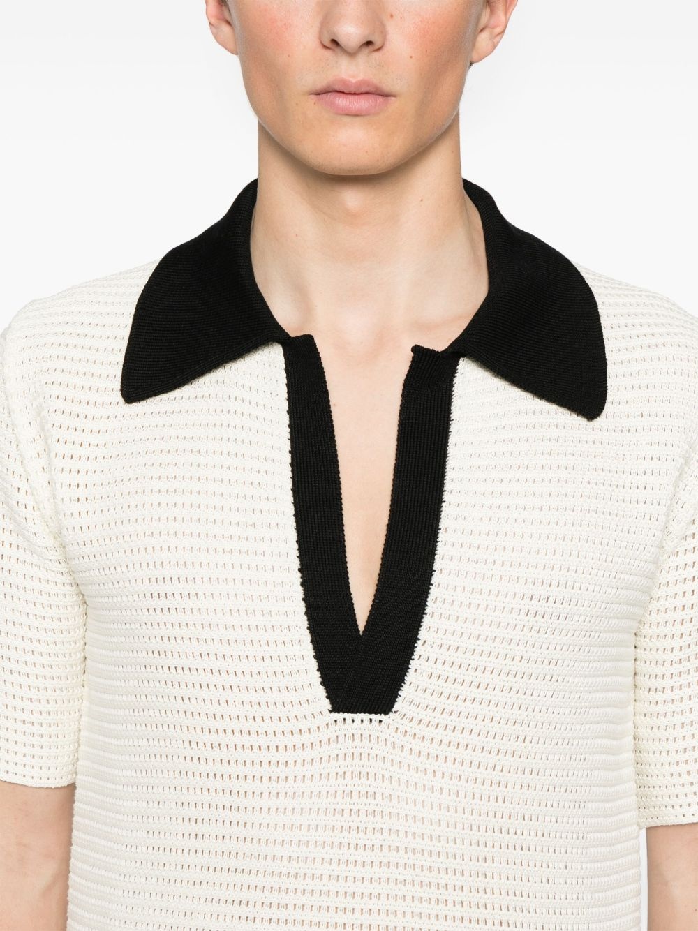 ジルサンダー Jil Sander Short Sleeves Knit Polo Jil Sander knitted polo shirt | REVERSIBLE