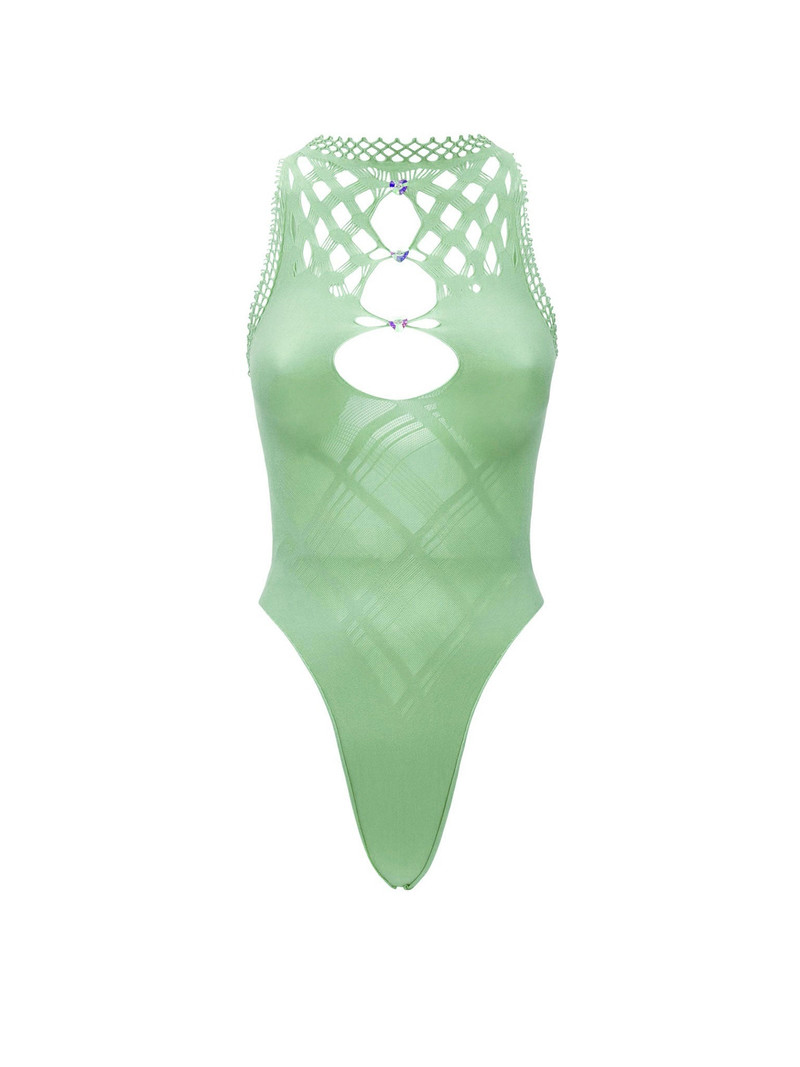 LULU BODYSUIT IN MALACHITE GREEN 1