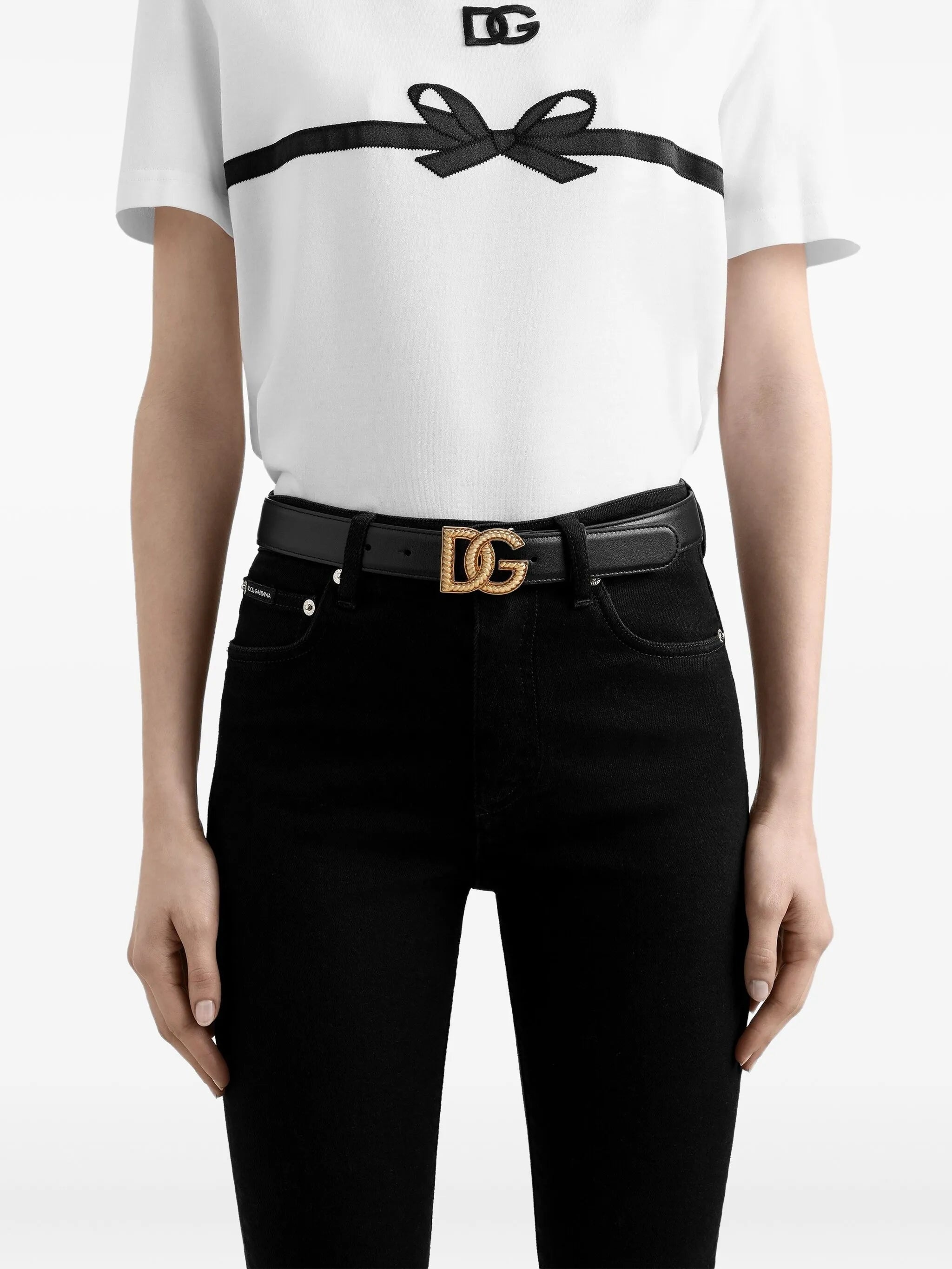 Dolce & Gabbana Logo-plaque Leather Belt - 2