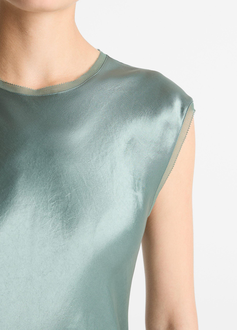 Satin Cap-Sleeve Slip Dress 4