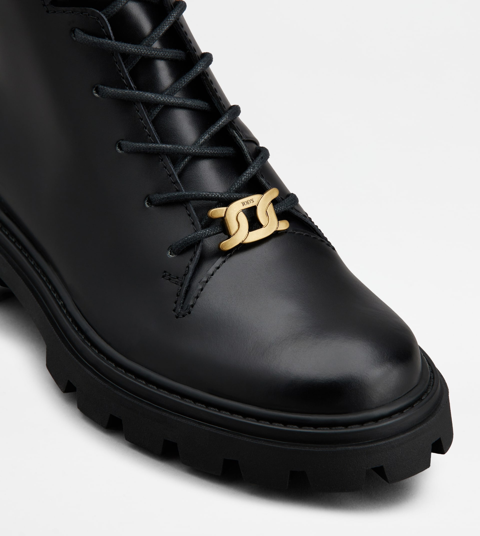 COMBAT BOOTS IN LEATHER - BLACK - 5