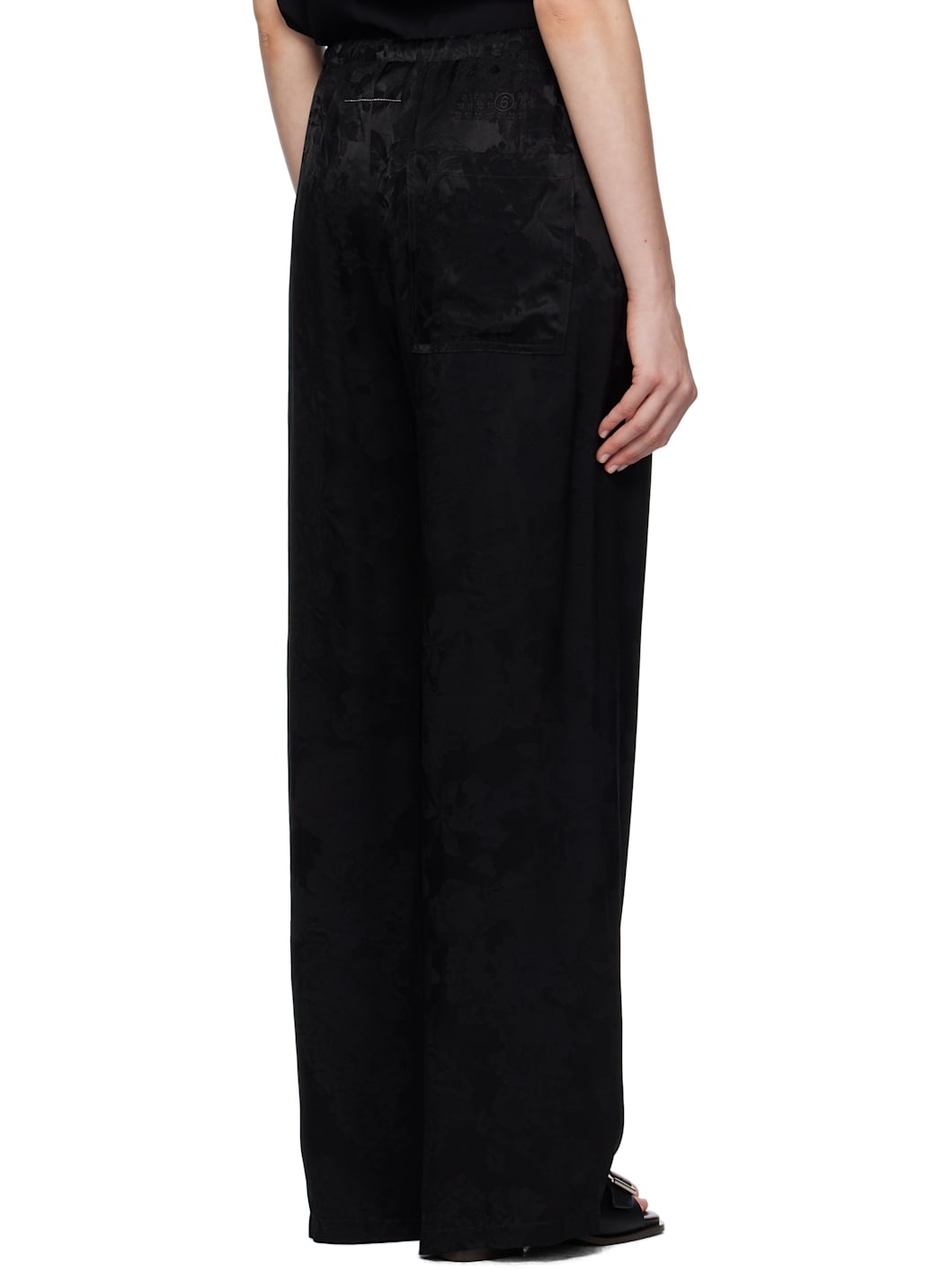 Black Jacquard Trousers - 3