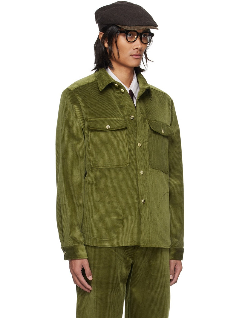 DE BONNE FACTURE Green Button Shirt outlook