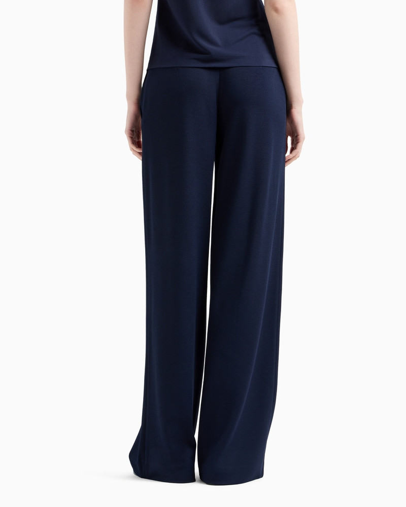 ICON COMPACT PIQUÉ PALAZZO TROUSERS 3