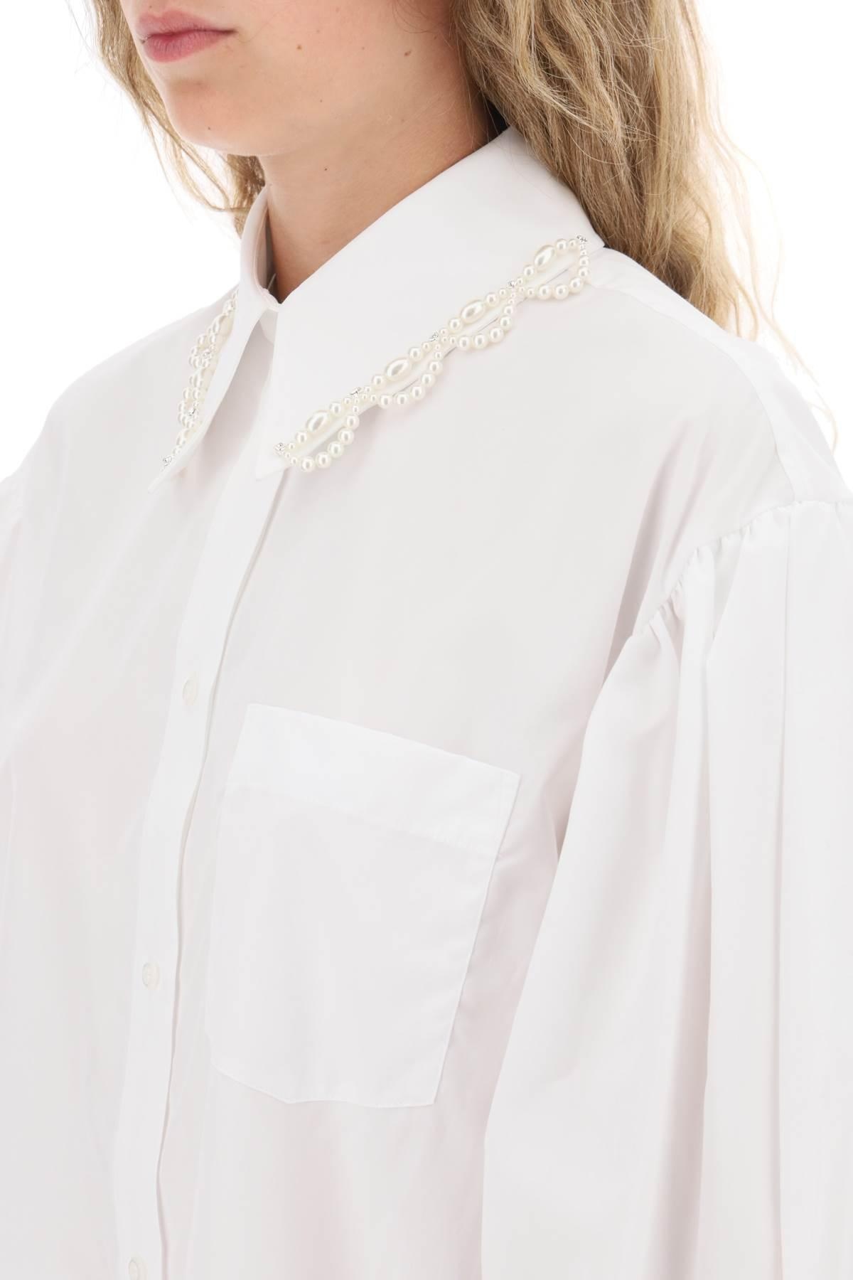 PUFF SLEEVE SHIRT WITH EMBELLISHMENT - 5