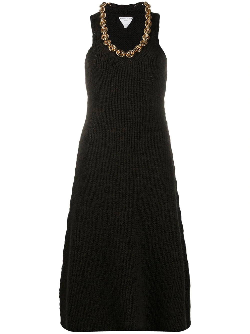 chain-link detail knitted dress - 1