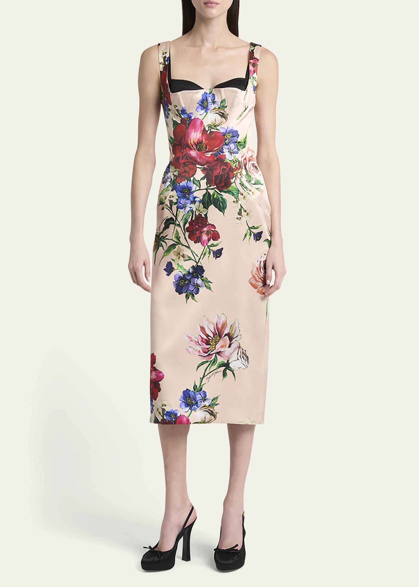 Rasovi Bouquet Fantichi Sleeveless Midi Dress - 2