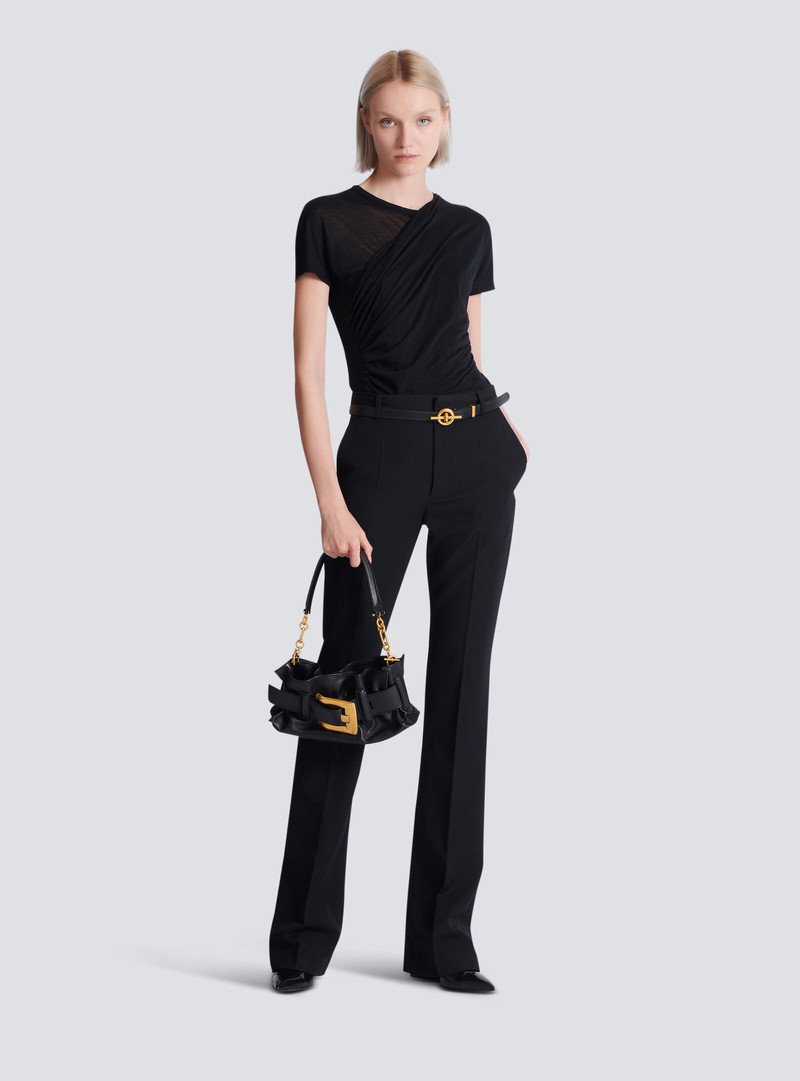 Balmain Straight-leg grain de poudre trousers outlook