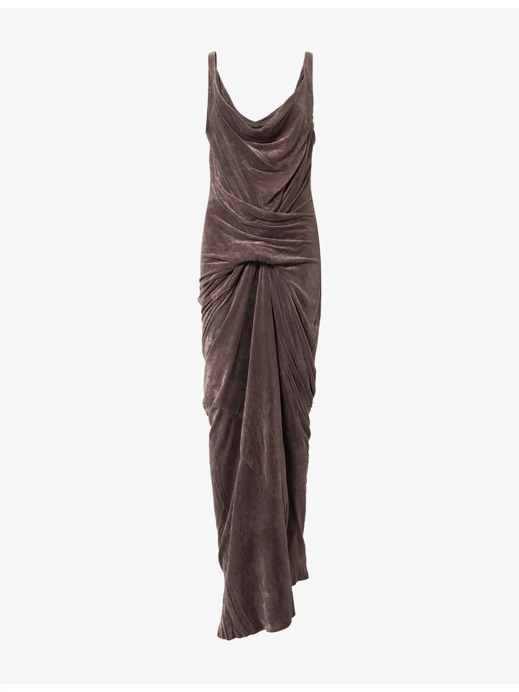Strutter Draped Velvet Gown - 1