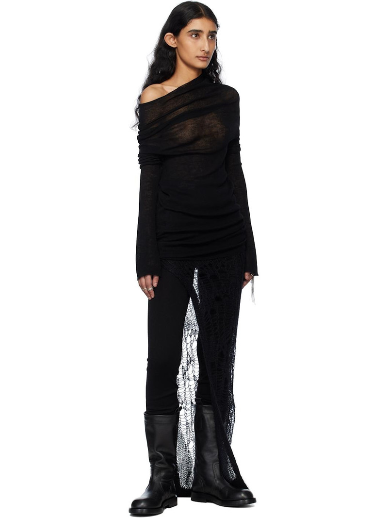 Ann Demeulemeester Black Tizziana Drop Shoulder Sweater outlook