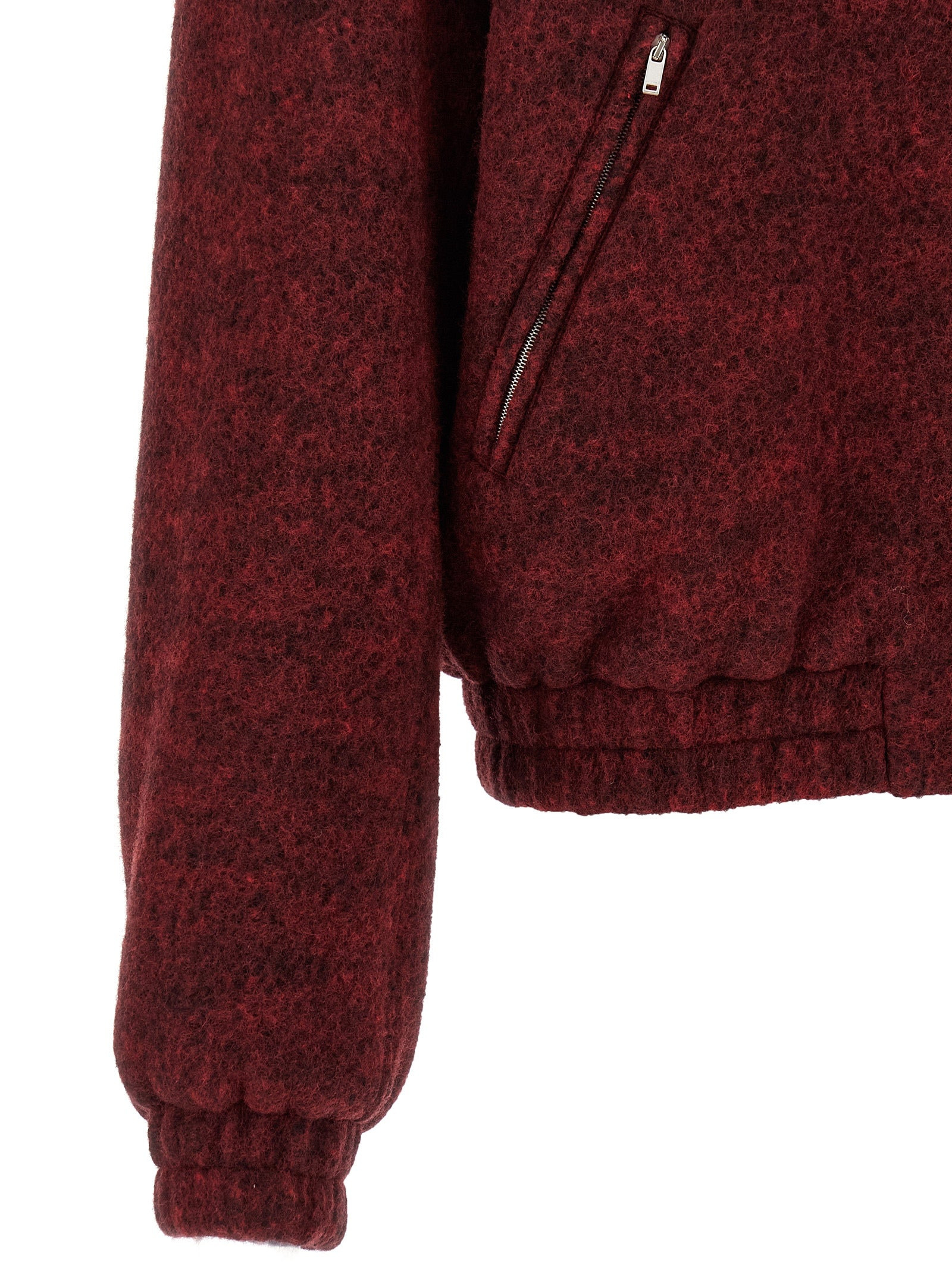 MéLange Wool Bomber Jacket Puffer Jackets Bordeaux - 4