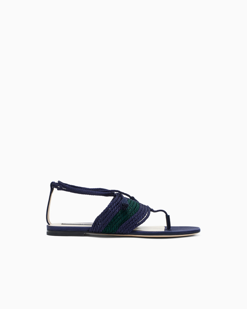 FLAT THONG SANDALS IN PASSEMENTERIE 1