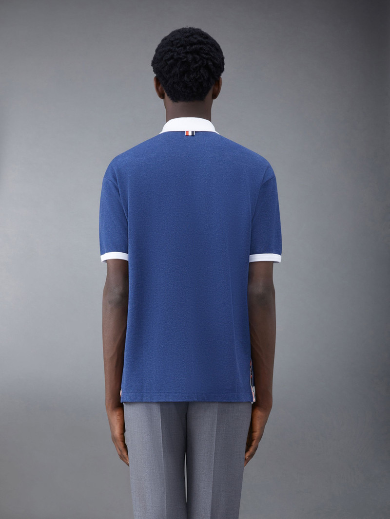 Thom Browne Solid Fine Pique Oversized Short Sleeve Polo outlook