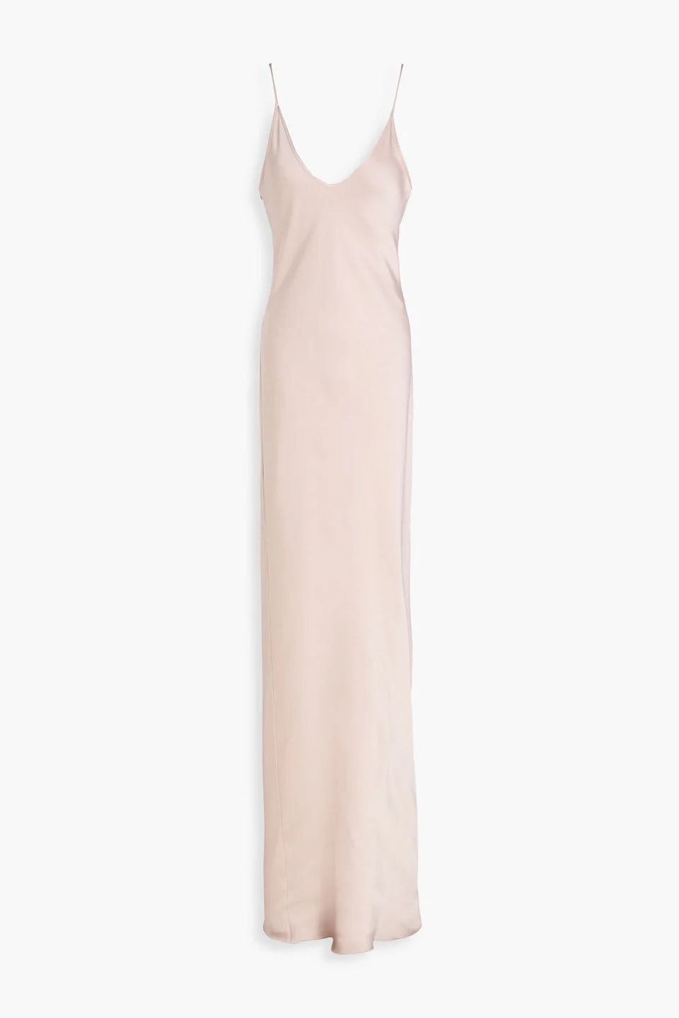 Open-back satin-crepe maxi slip dress - 1