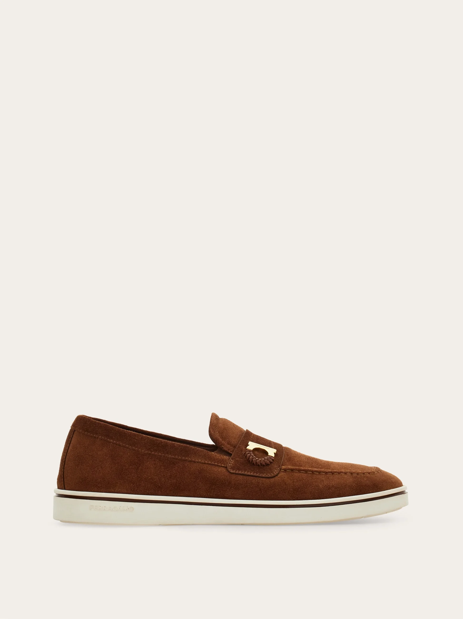 Boat shoe loafer with Gancini ornament - 1