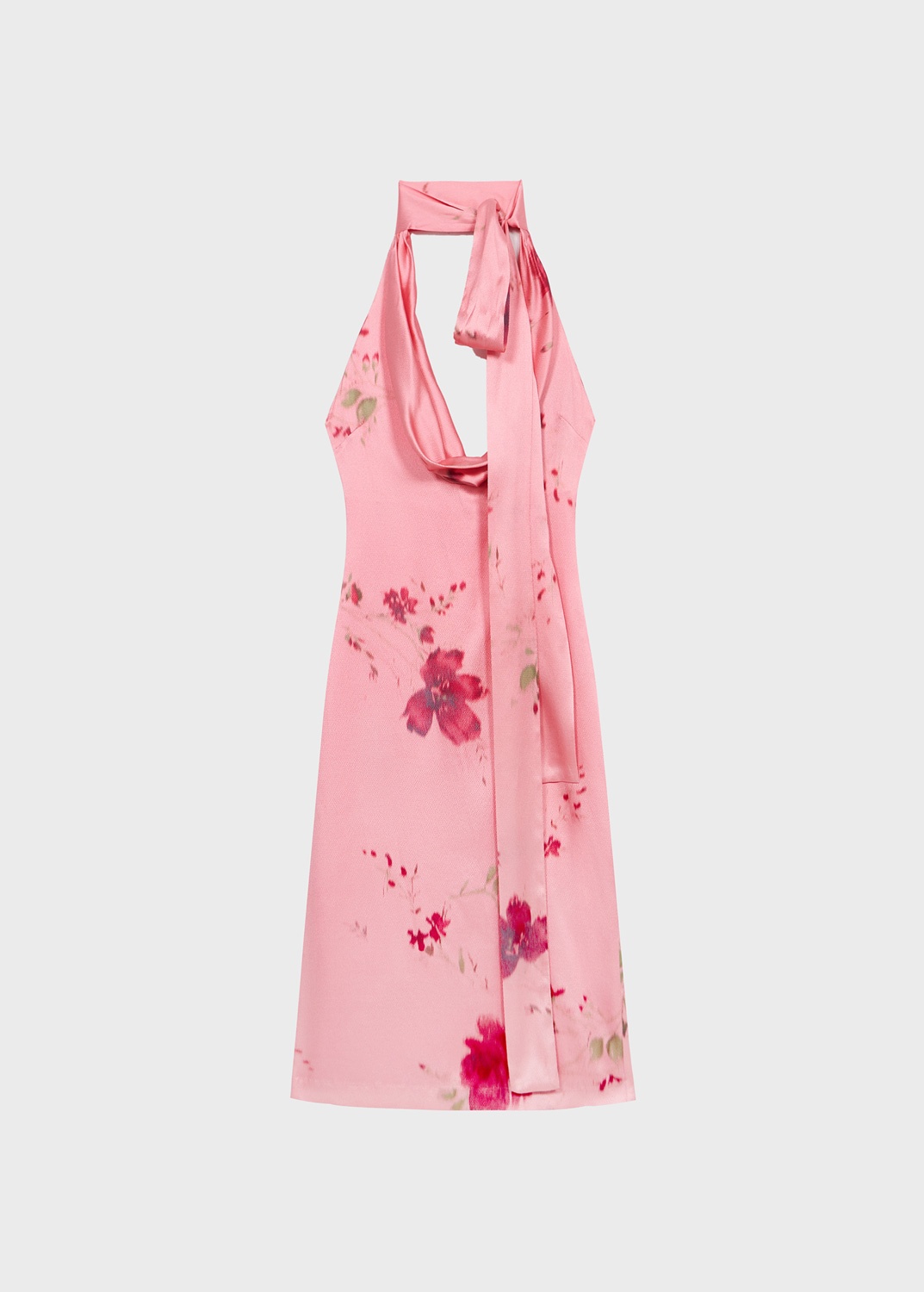 ROSES PRINT SILK DRESS - 1