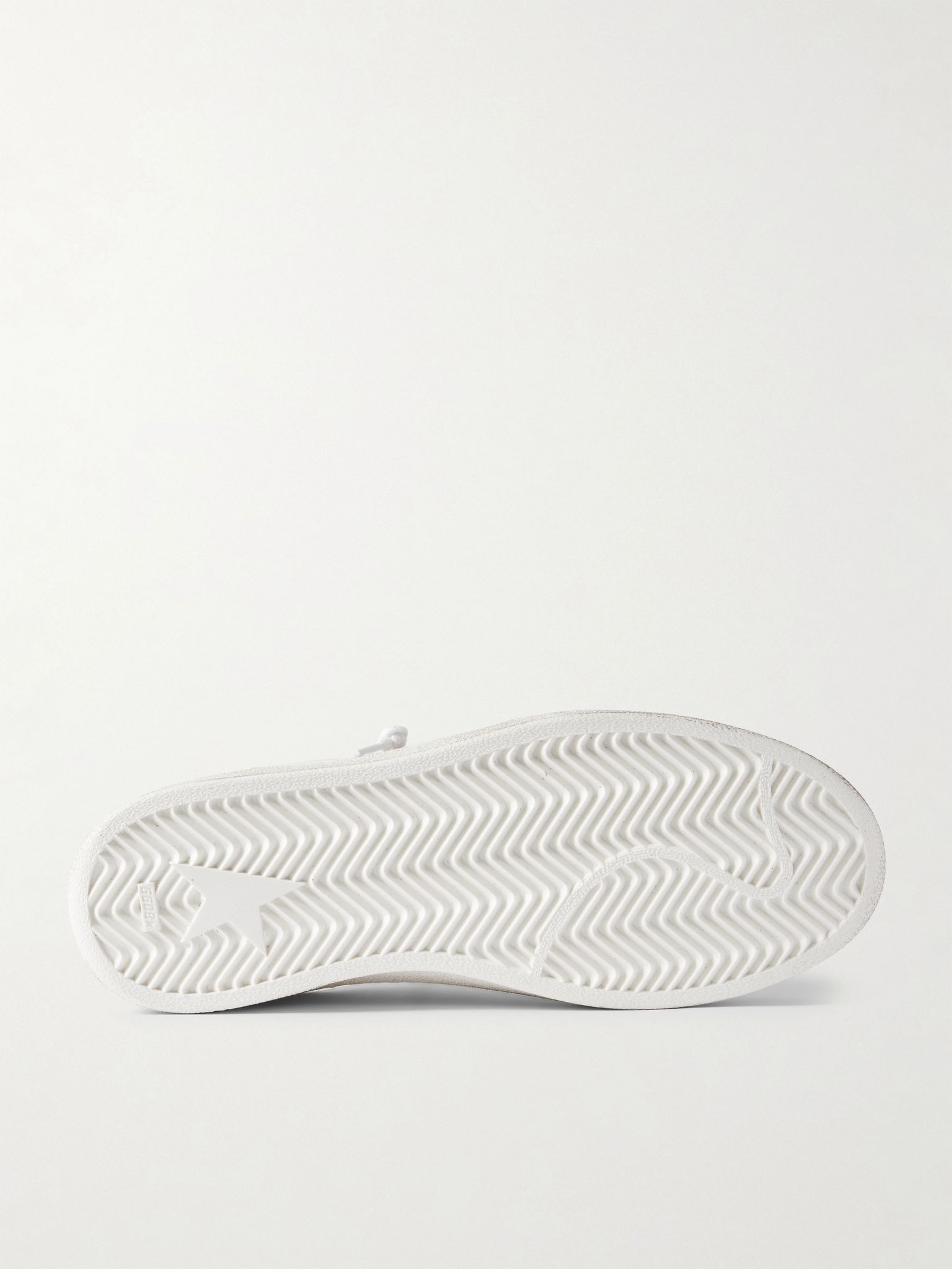 Ball Star Distressed Leather Sneakers White - 3