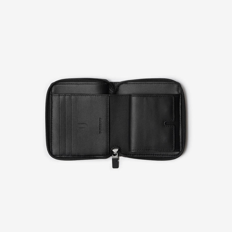 Burberry Check Jacquard Medium Zip Wallet outlook