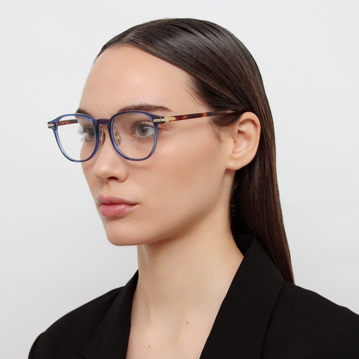 Arnold Angular Optical Frame in Navy (Asian Fit) - 2