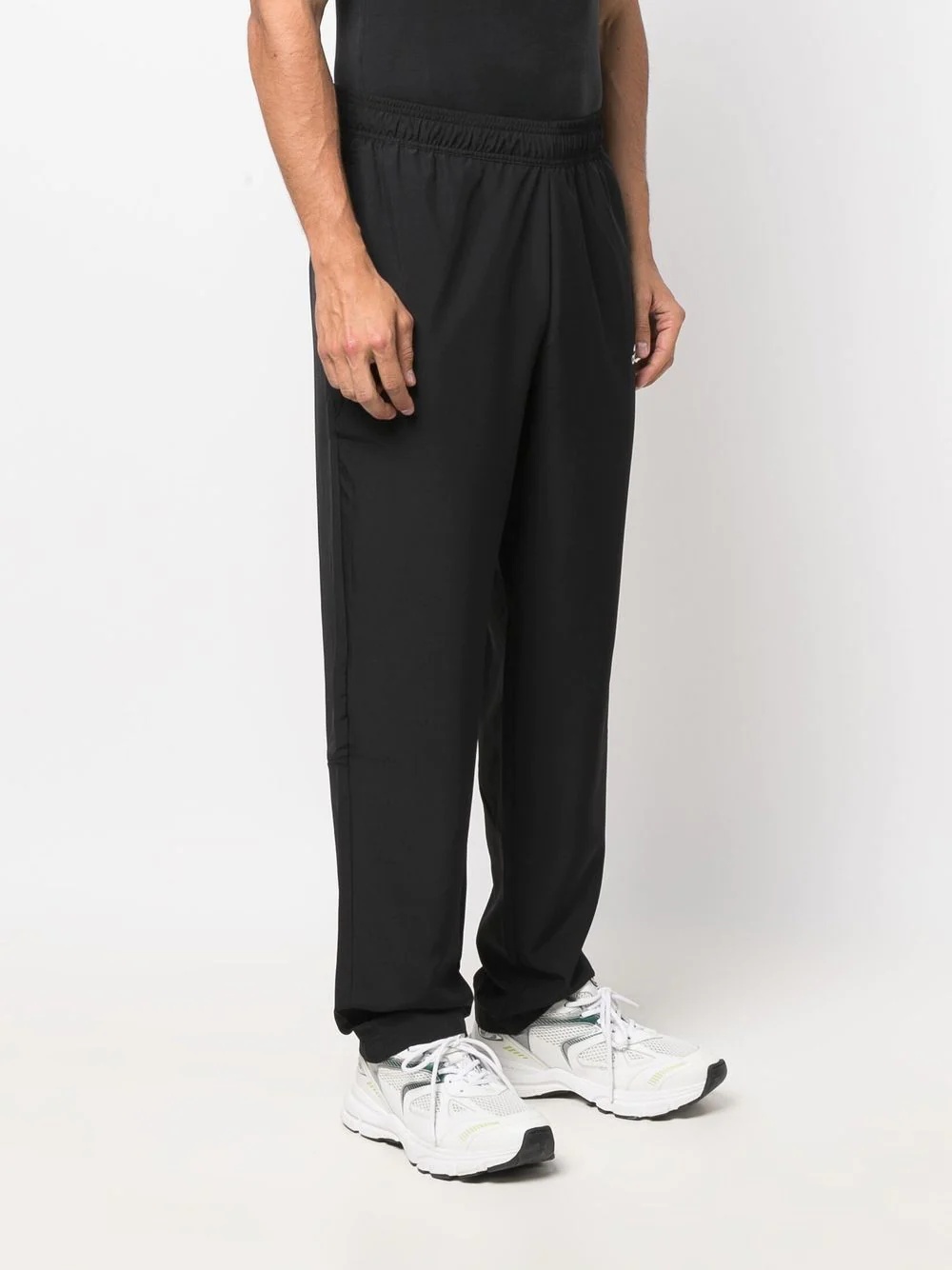 logo-print slip-on straight-leg trousers - 3