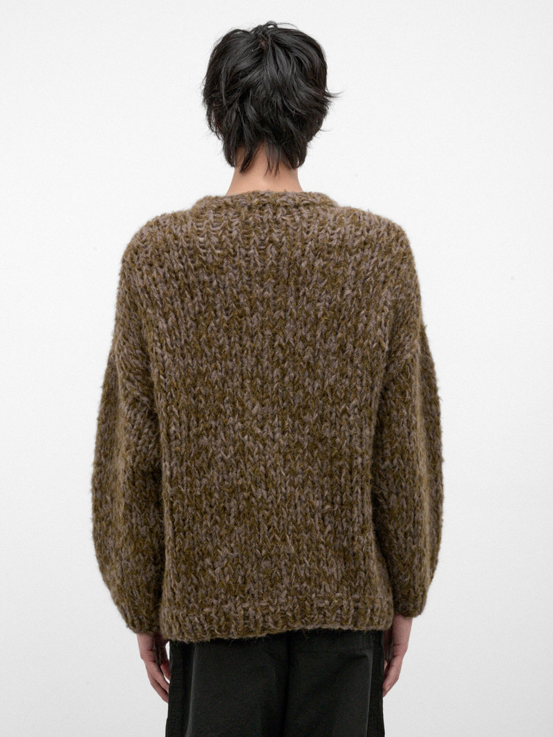Gray Alpaca-Wool Knit Sweater 3