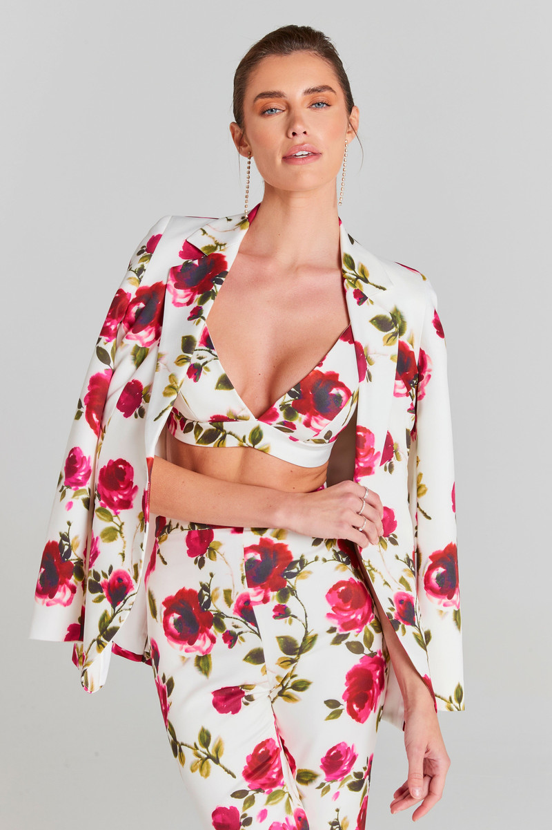 Portia White Floral Blazer 5