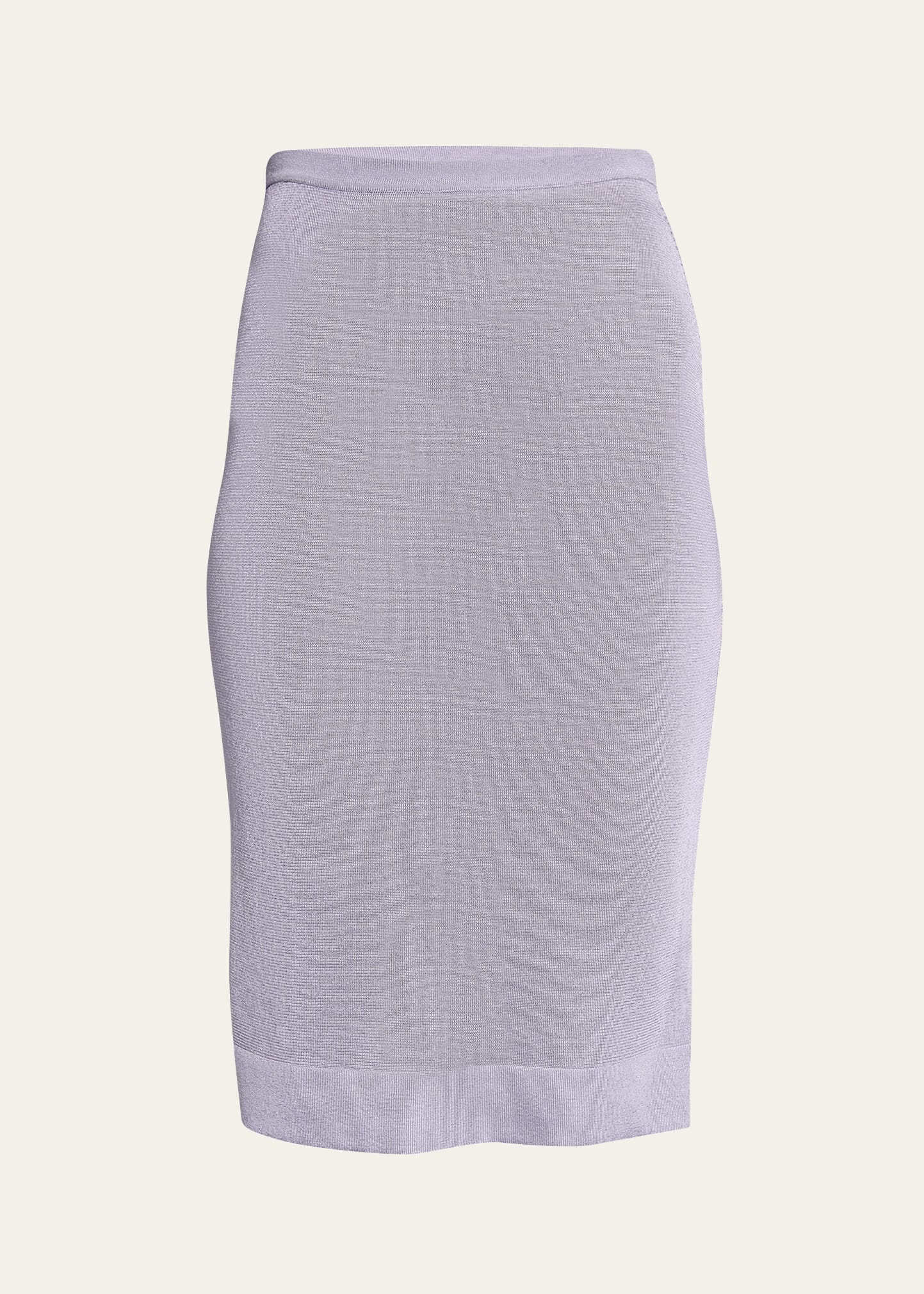 Sheer Knit Pencil Skirt - 1