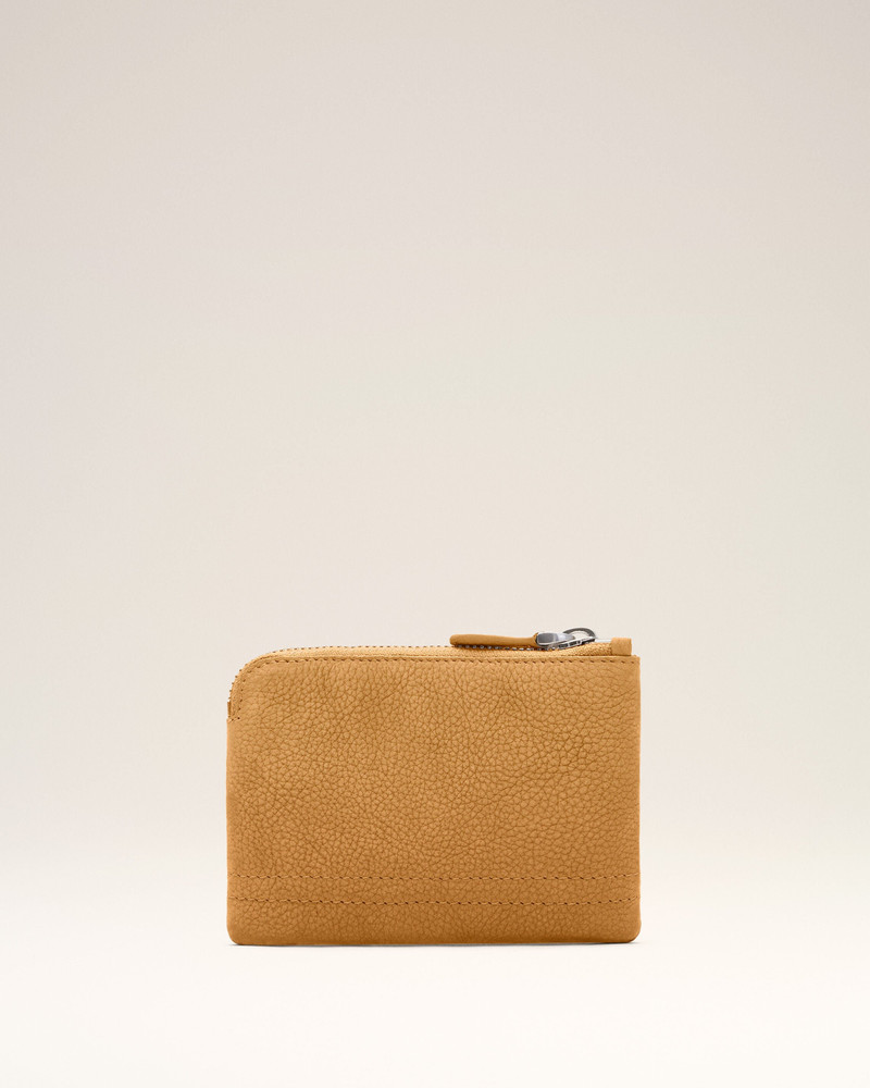 AMI Paris YELLOW COW LEATHER CARROUSEL ZIPPED WALLET outlook
