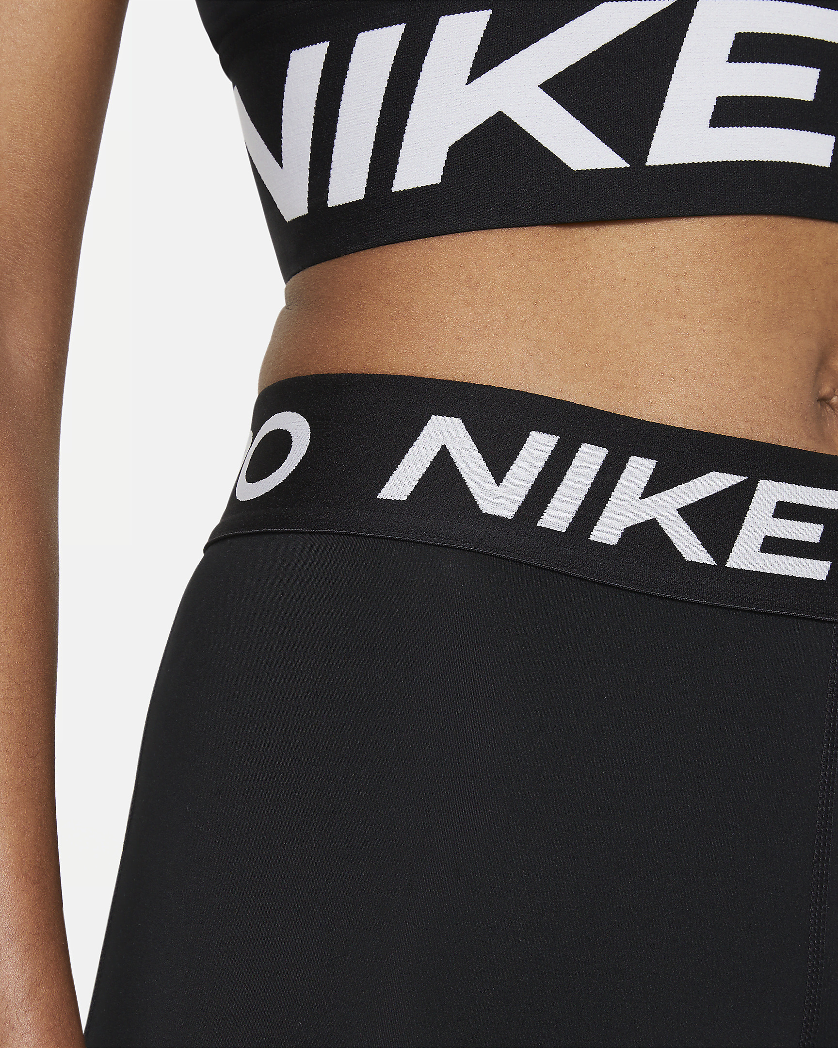 Nike Pro Women's Mid-Rise Mesh-Paneled Leggings - 4