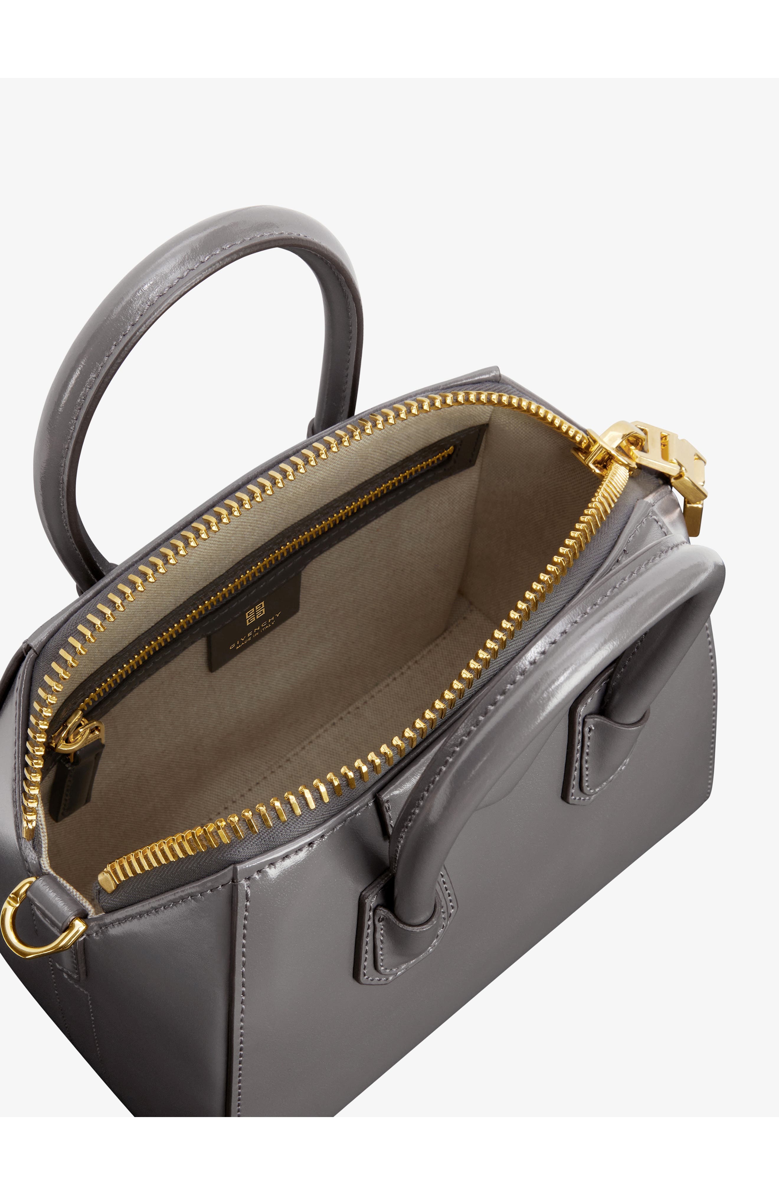 Givenchy Mini Antigona Leather Satchel in Charcoal at Nordstrom - 6