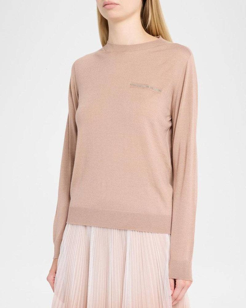 Crewneck Cashmere-Silk Sweater 4