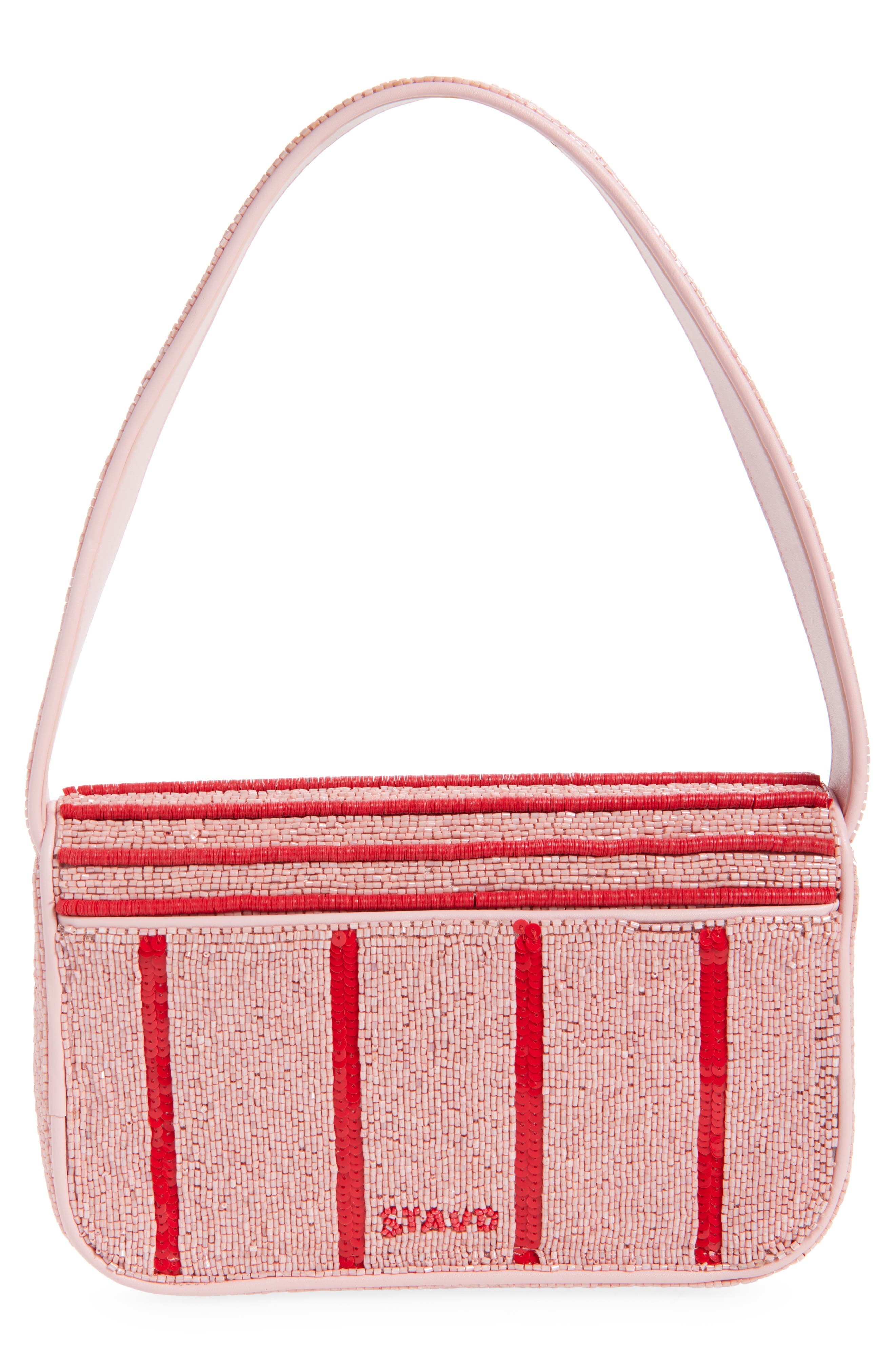 STAUD Tommy Beaded Shoulder Bag in Montauk Stripe at Nordstrom - 3