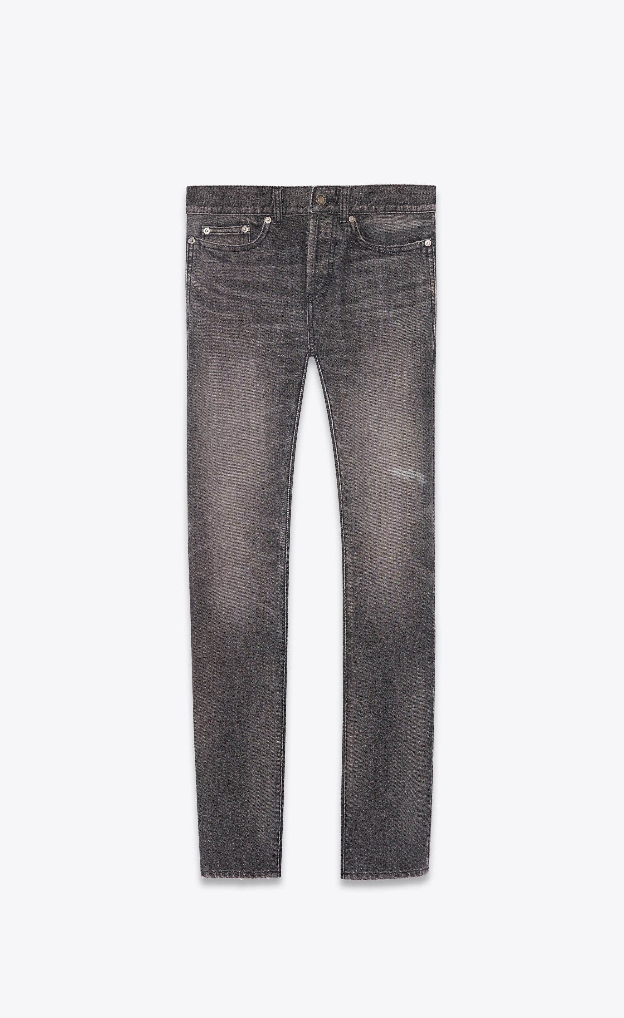 slim-fit jeans in vintage dirty gray denim - 1