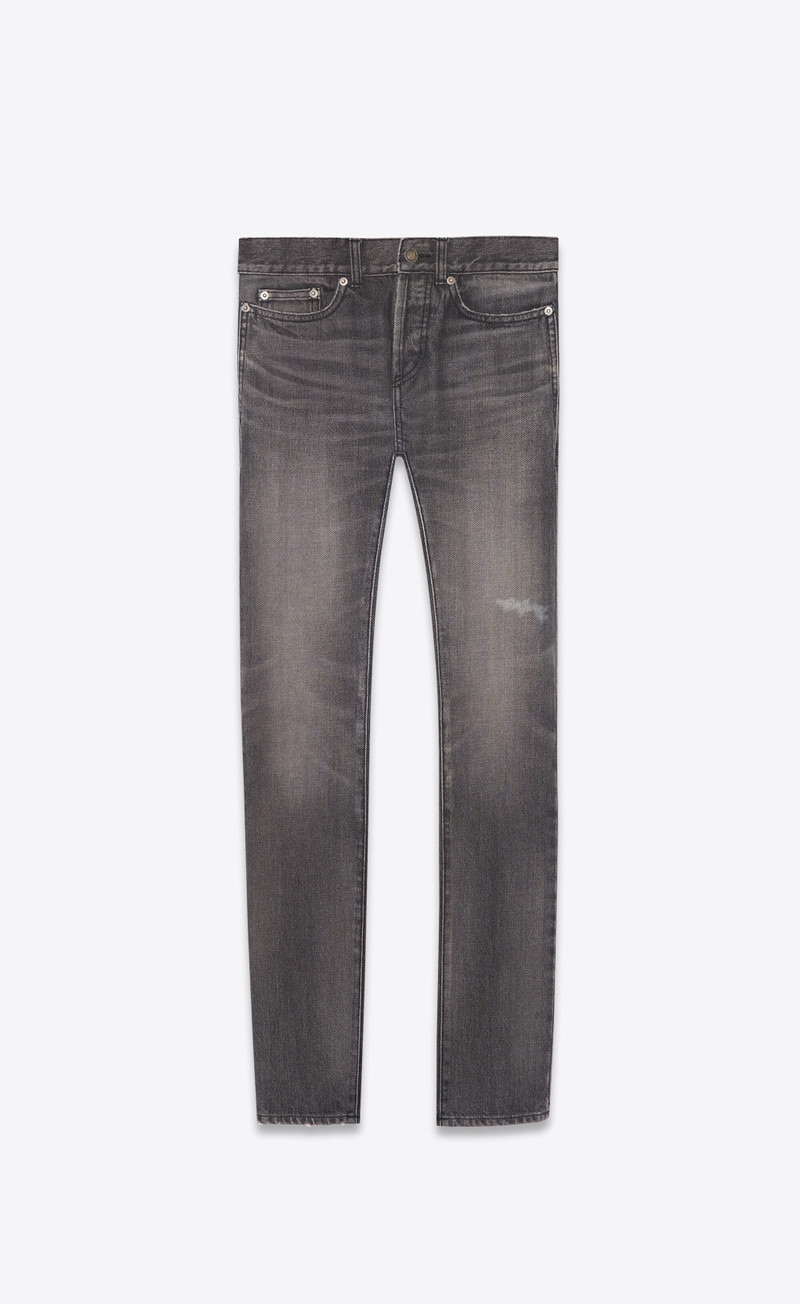 slim-fit jeans in vintage dirty gray denim 1