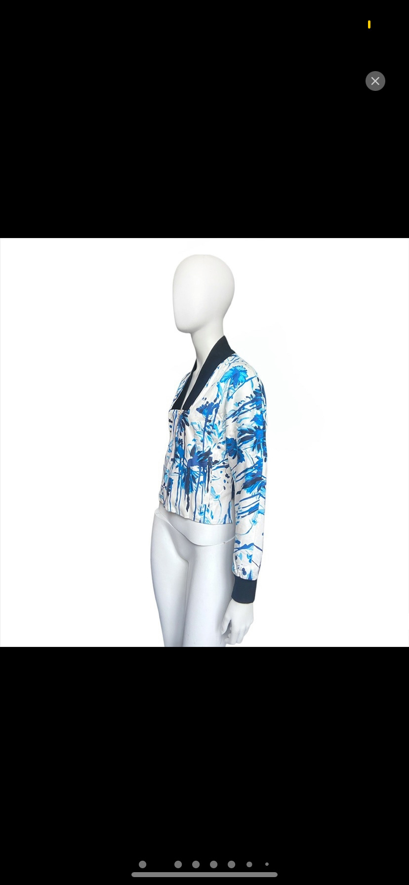 Jean paul Gaultier ss15 blue floral paint jacket 40 - 2