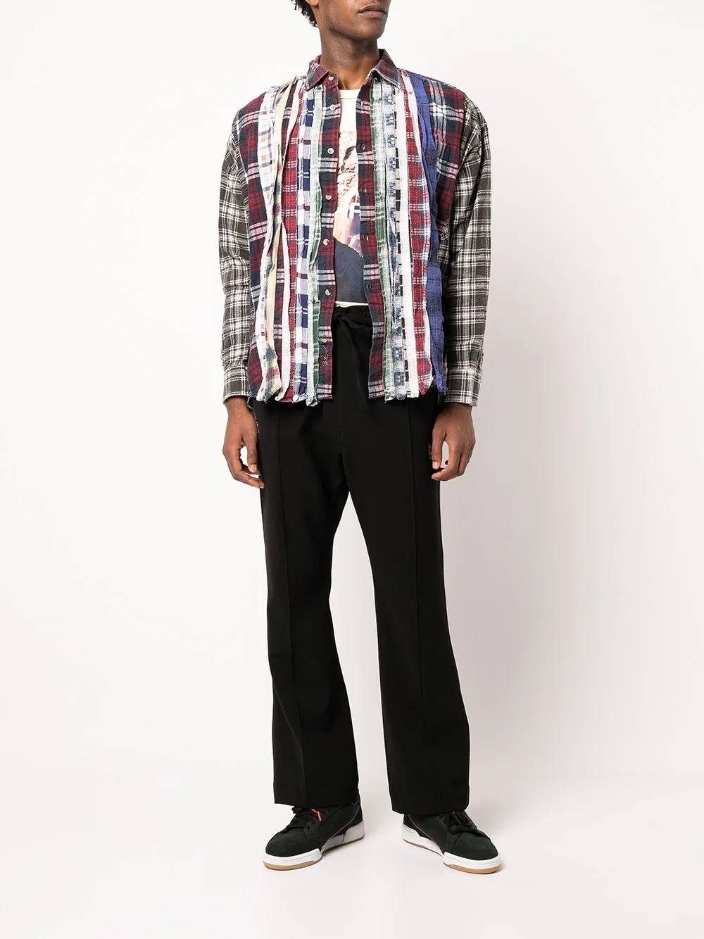 patterned button-up shirt - 2