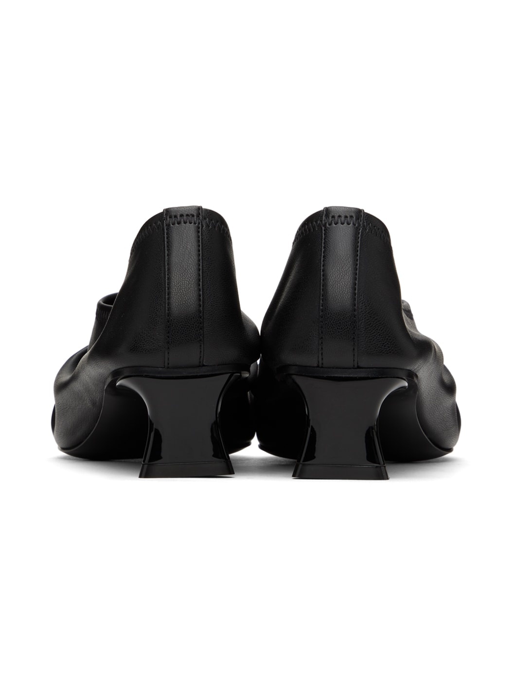 Black Elsa Ruched Heels - 2