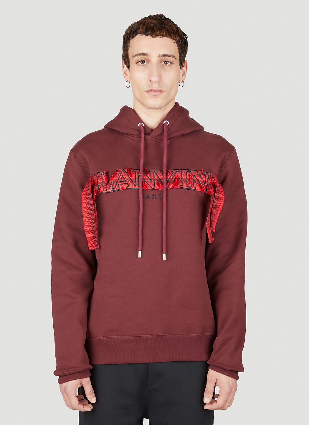 Embroidered Logo Hooded Sweatshirt - 1