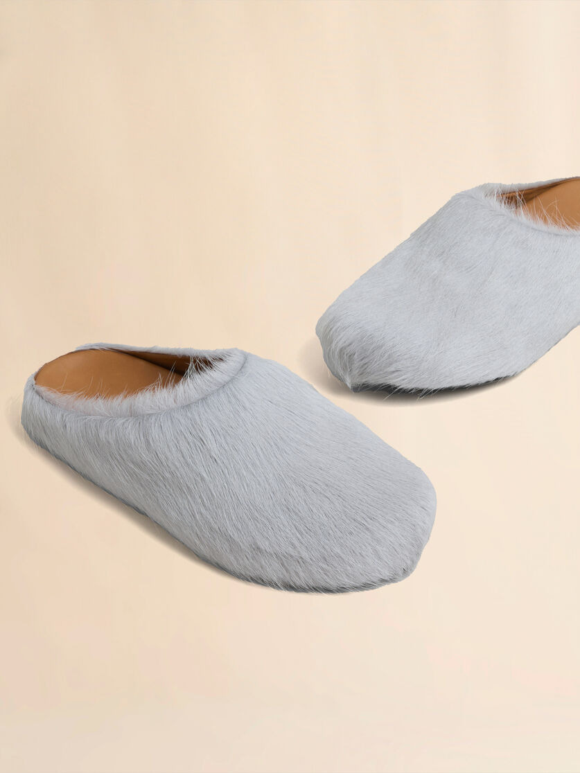 GREY LONG-HAIR CALFSKIN FUSSBETT SABOT - 5