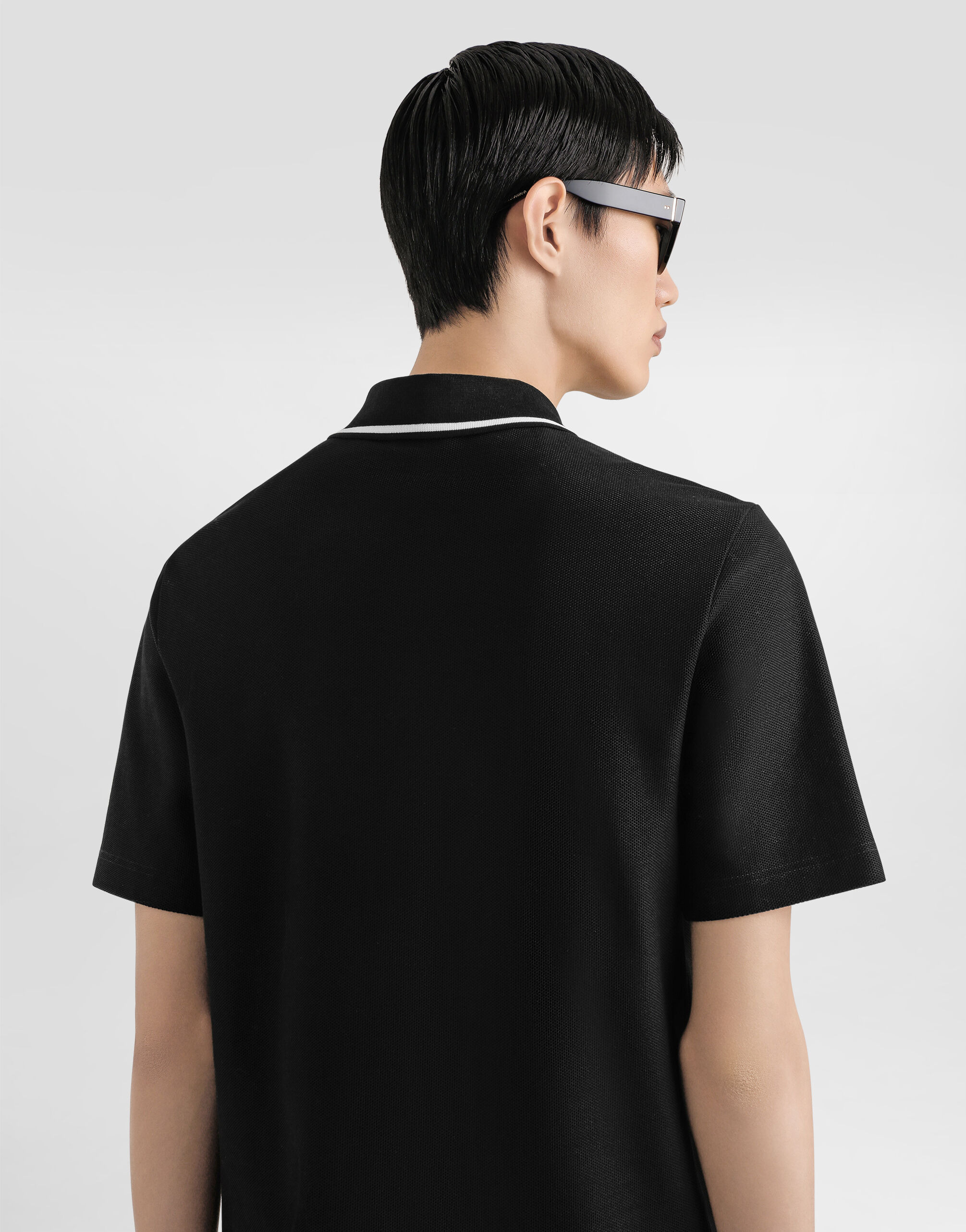 Cotton piqué polo shirt - 5